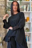 Lock Needlecord Panel Dip Side Top Black